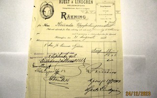 1902 Hki Hjelt & Lindgren lasku