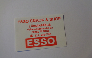 TT-etiketti Esso Snack & Shop Länsikeskus, Turku