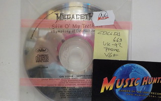 MEGADETH - SKIN O' MY TEETH VG+ PROMO CD SINGLE