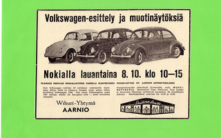 Volkswagen mallisto 1967 - lehtimainos A4 laminoitu