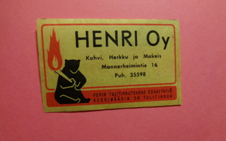 TT-etiketti HENRI Oy, Mannerheimintie 16