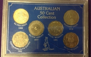 AUSTRALIAN 50 Cent Collection - 6 kolikkoa