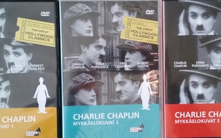 Charlie Chaplin mykkäelokuvat 1-3 -DVD