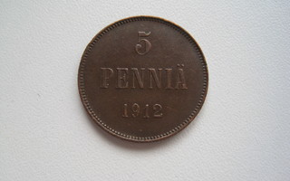 5 PENNIÄ 1912.  1118