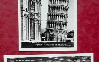 Pisa: 2 vintage postikorttia (Italia)
