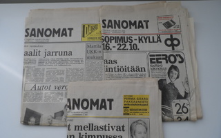 SAVON SANOMAT 3 KPL LOKAKUU 1975