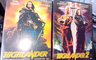 2 kpl DVD Highlander 1-2 ( SIS POSTIKULU  )