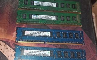 1kpl 1GB DDR3 1333MHz RAM DIMM pöytäkoneen muistikampa