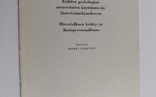 Heikki (toim.) Kirkinen : Eräiden psykologian menetelmien...