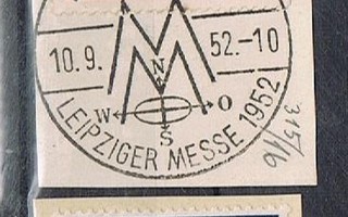 DDR 1952 - Leipzigin messut leikkeet erikoisleimalla