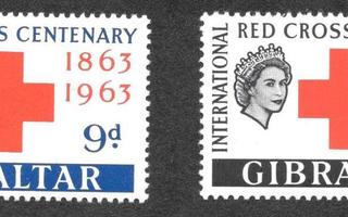 Gibraltar -  Punainen risti 1963 (Mic. 164-165) **