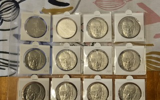 Hopearaha 10 markkaa 1975, Suomi, Kekkonen