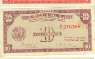 Philippiinit 5, 10 ja 20 centavos 1949