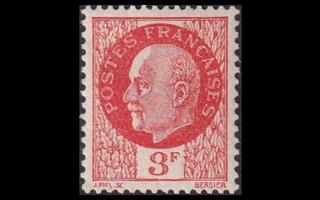 Ranska 528 ** Käyttösarja Pétain 3 Fr (1941)