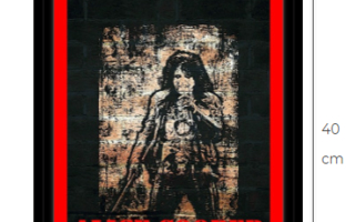 Alice Cooper canvastaulu 30 cm x 40 cm musta kehys