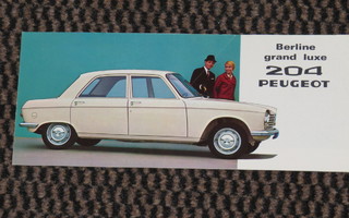 1966 Peugeot 204 esite - KUIN UUSI - suomalainen