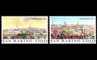 San Marino 1375-6 ** Maailman kaupunkeja Kööpenhamina (198