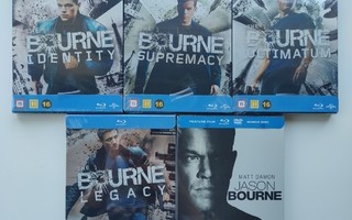 Bourne 1 - 5 Steelbook Bluray *UUSI*