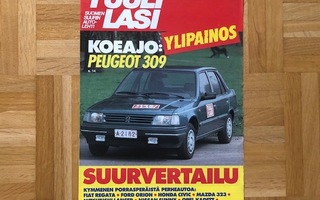 Tuulilasi -lehti eripainos 6/1986. Koeajo Peugeot 309