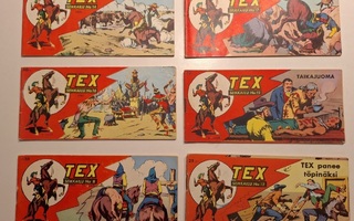 TEX  Liuska. Tex Willer 6 kpl 1957, 1958, 1961, 1963