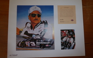 Dale Earnhardt NASCAR alkuperäinen litografi 1990-luvulta