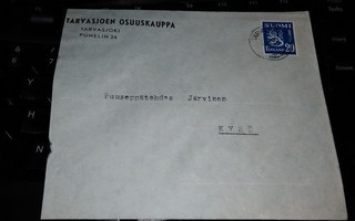 Tarvasjoki Osuuskauppa firmakuori 1951 PL1 ALE!