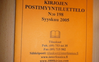Kirjojen postimyyntiluettelo N:o 198 Syyskuu 2005
