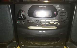 Philips AZ 2805 CD-soitin ja radio, irrotettavat kaiuttimet.