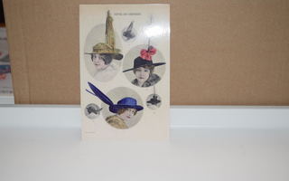 postikortti hattu muotia