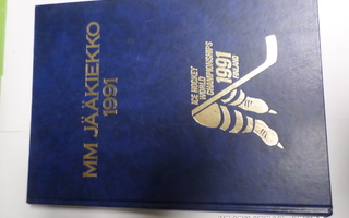 MM  Jääkiekko  kirja  vuosi  1991, puhdas  siisti,