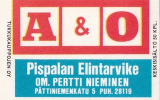 Tampere, Pispalan Elintarvike,  A & O  b419