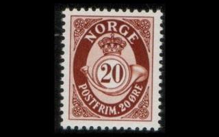 Norja 356 ** Postitorvi 20 öre ruskea (1950)