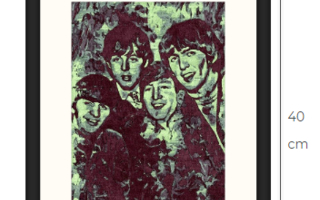 Uusi The Beatles Pop Art taidetaulu kehystetty