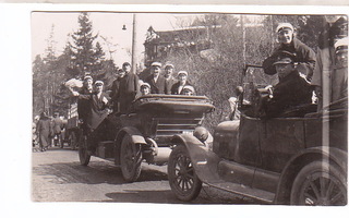 VANHA Valokuva UPEAT Autot Helsinki 1920-l 6 x 10 cm