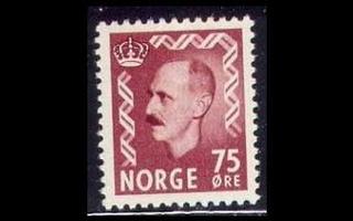 Norja 415 ** Haakon VII 75 öre (1957)