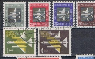 DDR 1957 - Lentomerkit 6eril ro +pari