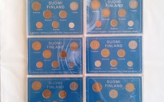 Suomen Rahapajan Rahasarjat 1975,76,77,78,80,87,88 vuosilta