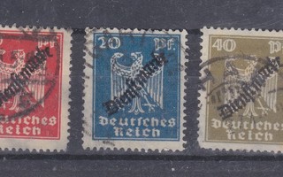 Saksa dienst 106-110 väliltä leimattuna.