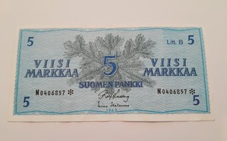5 Markkaa 1963 *Tähtiseteli*