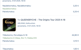 Queensryche - Kulttuuritalo 31.1.2025, Keikkalippu