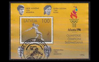 Latvia 431BL9 o Atlantan olympialaiset (1996)