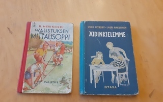 Vanhat koulukirjat 2kpl 1963 ja 1958