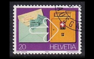 Sveitsi 1180 o Postishekkipalvelu 50v (1980)