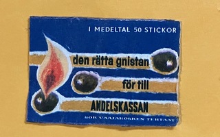 Tulitikkuetiketti - ANDELSKASSAN