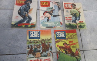 5 kpl vanhoja SERIE MAGASINET lehtiä v 1956