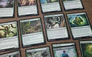 mtg / magic the gathering /  iso läjä vihreitä green cards