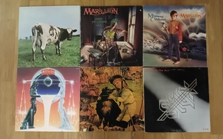 Pink Floyd + Marillion x 2 + 3 muuta LP:tä progea