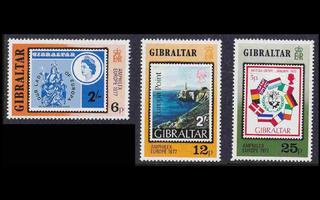 Gibraltar 364-6 ** Europa Postimerkkinäyttely (1977)