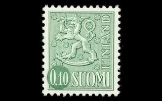 556IIy ** Leijonamalli 0,10 mk tyyppi II, y-paperi (1963)