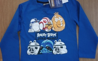 UUSI sininen Angry Birds-paita, koko 116 cm